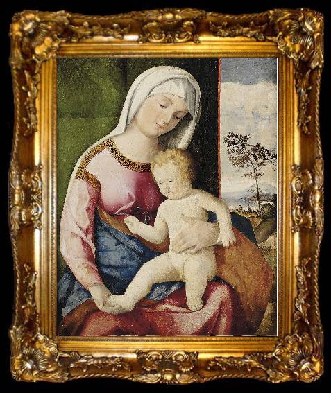 framed  Giovanni Bellini La Madonna col Bambino, ta009-2
